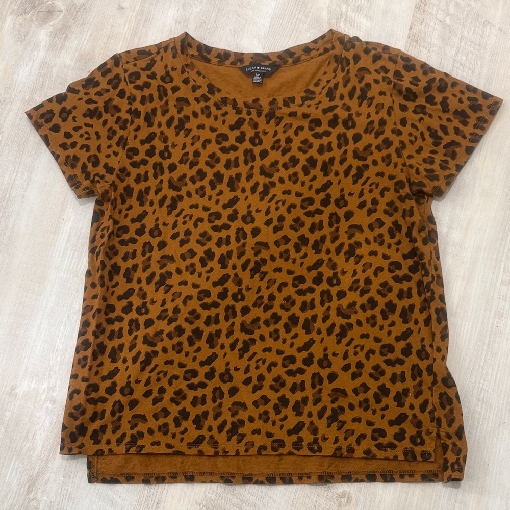 Lucky Brand Leopard Print T-Shirt